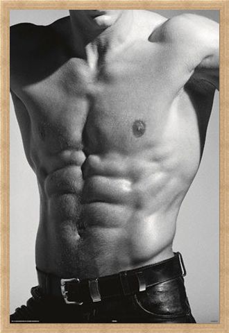 Framed Framed Tantalising Torso - Buff in Black and White