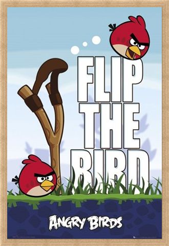 Framed Framed Flip the Bird - Angry Birds