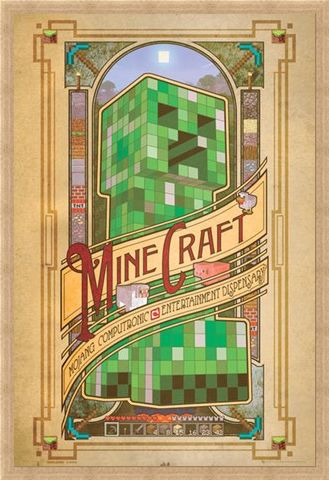 Framed Framed Mojang Computronic Entertainment Dispensary - Minecraft