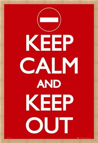 Framed Framed Keep Calm And Keep Out - Keep Calm And Carry On