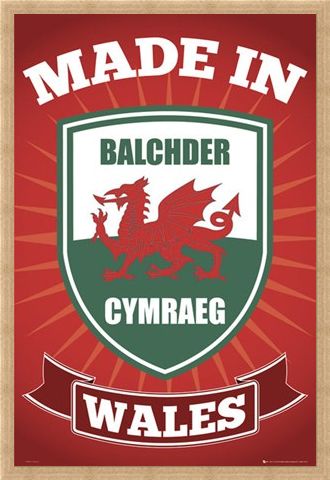 Framed Framed Made in Wales - Welsh Pride