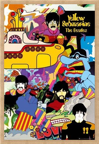 Framed Framed Yellow Submarine Collage - The Beatles