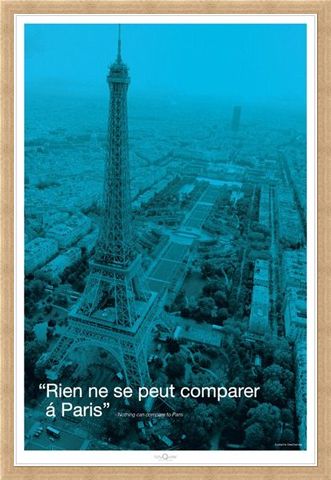 Framed Framed Nothing can compare to Paris - Eiffel Tower