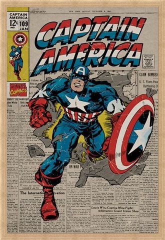 Framed Framed A True Marvel Hero - Captain America