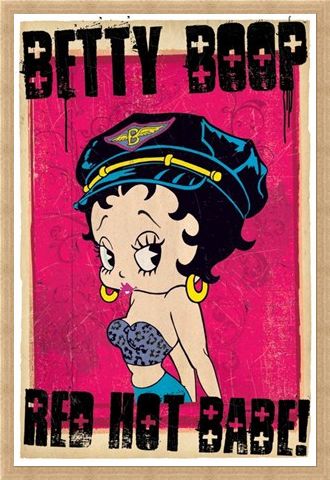 Framed Framed Red Hot Babe - Betty Boop