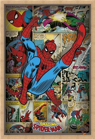 Framed Framed Retro Spiderman Compilation - Marvel Comics