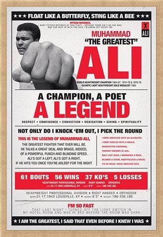 Framed Framed A Champion, A Poet, A Legend - Muhammad Ali