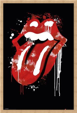 Framed Framed Graffiti Lips - The Rolling Stones