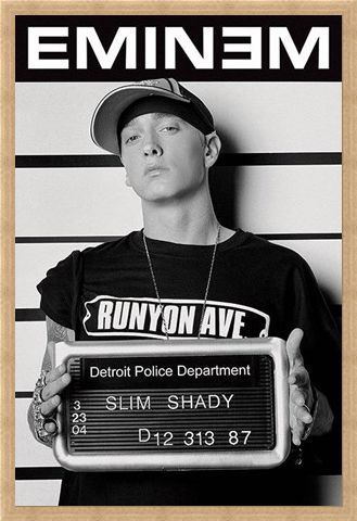 Framed Framed Slim Shady Mugshot - Eminem