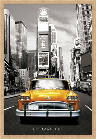 Framed Framed New York Taxi Number 1 - New York, USA