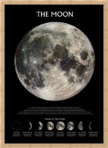 Framed Framed Phases of the Moon - The Moon