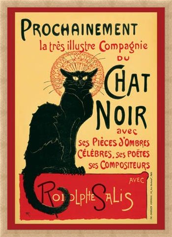 Framed Framed Tournee du Chat Noir (Turn of the Black Cat) - Theophile Alexandre Steinlen