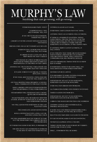Framed Framed Murphy's Law - Anything that can go wrong, will go wrong