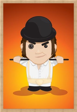Framed Framed Cartoon Alex - A Clockwork Orange
