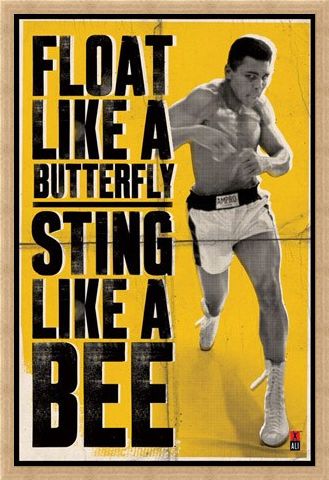 Framed Framed Float Like a Butterfly - Muhammad Ali