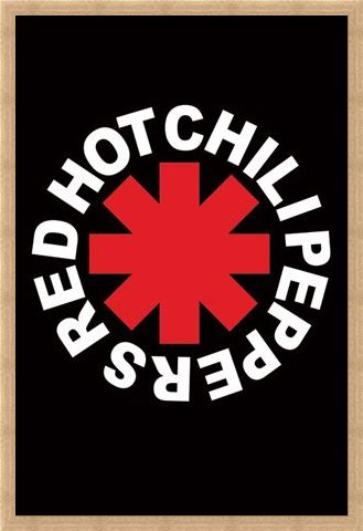 Framed Framed RHCP Logo - Red Hot Chilli Peppers