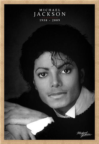 Framed Framed Black and White Portrait - Michael Jackson