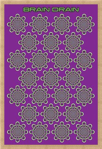 Framed Framed Brain Drain - Optical Illusion