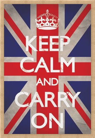 Framed Framed Keep Calm Union Jack - Keep Calm and Carry On