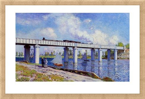 Framed Framed The Bridge at Argenteuil - Claude Monet