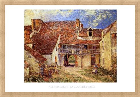 Framed Framed The Farmyard - Alfred Sisley