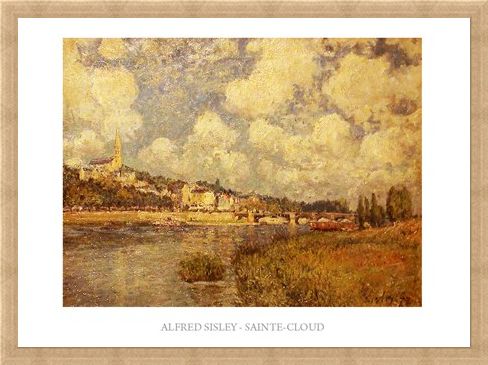 Framed Framed Saint Cloud - Alfred Sisley