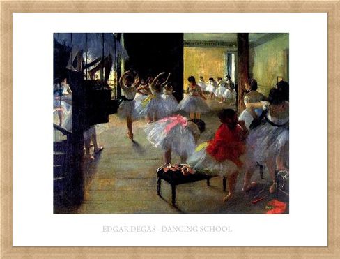 Framed Framed Dancing School - Edgar Degas