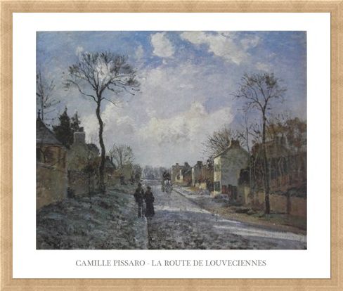 Framed Framed The Road to Louveciennes - Camille Pissaro