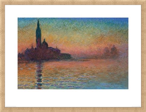 Framed Framed Sunset in Venice - Monet