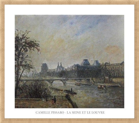Framed Framed The Seine and The Louvre - Camille Pissaro