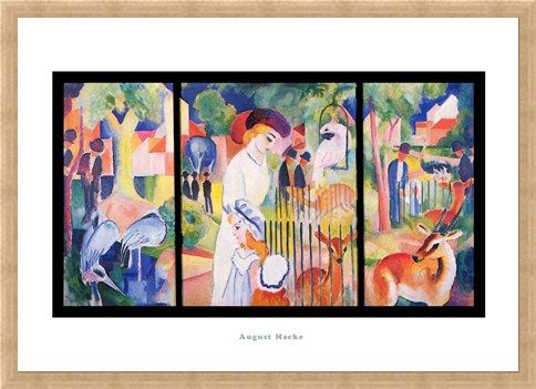 Framed Framed Zoological Garden 1912 - August Macke