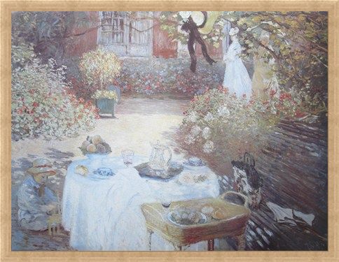 Framed Framed Lunch At Parigi - Claude Monet