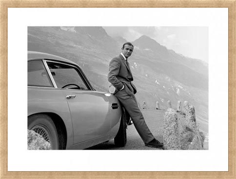Framed Framed Bond and his Aston - Sean Connery is 007