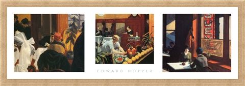 Framed Framed American Realism Triptych - Edward Hopper