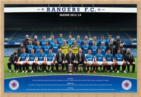 Framed Framed Team Photo 2013/14 - Rangers Football Club