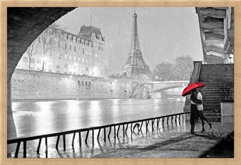Framed Framed Parisian Kiss - Paris
