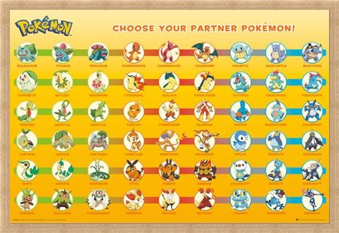 Framed Framed Patner Pokemon - Nintendo's Pokemon