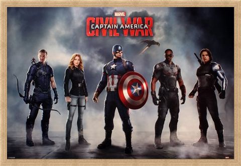 Framed Framed Team Stars and Stripes - Captain America Civil War