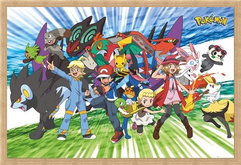 Framed Framed Travelling Party - Pokémon