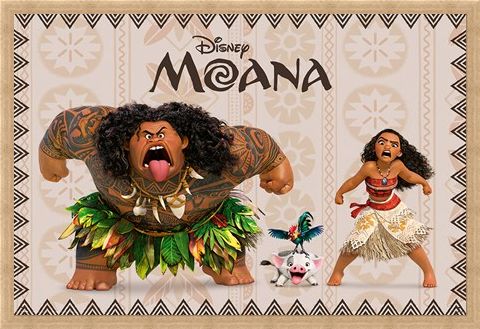 Framed Framed Moana and Maui - Moana