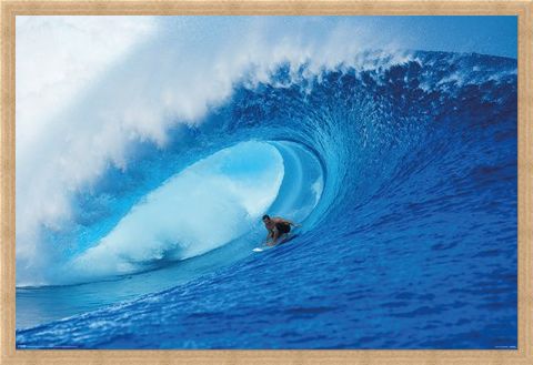 Framed Framed Riding The Wave - A Deep Blue View