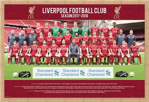 Framed Framed Photo 17-18 - Liverpool Team