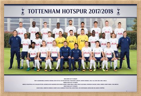 Framed Framed Photo 17-18 - Tottenham Team