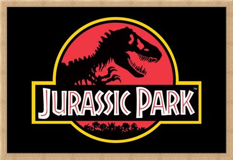 Framed Framed Movie Logo - Jurassic Park