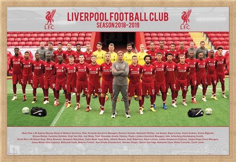 Framed Framed Team Photo 18-19 - Liverpool