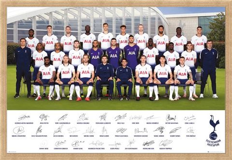 Framed Framed Team Poster 18-19 - Tottenham Hotspur
