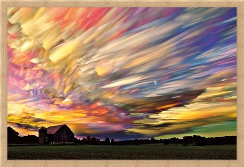 Framed Framed Pastel Clouds - Sunset Spectrum