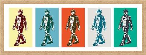 Framed Framed Pop Art Style Cybermen - Doctor Who
