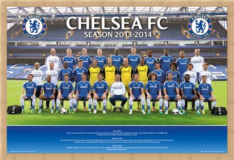 Framed Framed Team Photo 2013/14 - Chelsea Football Club