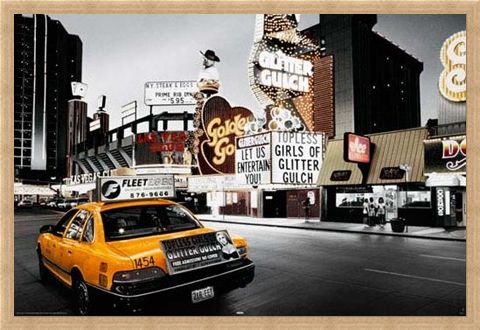 Framed Framed Glitter Gulch - Streets of Vegas